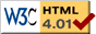 W3c Valid HTML 4.01